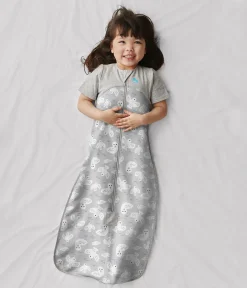 Love To Dream Short Sleeve Sleep Bag Organic Cotton Mild, 6-18 M - Doves Grey
