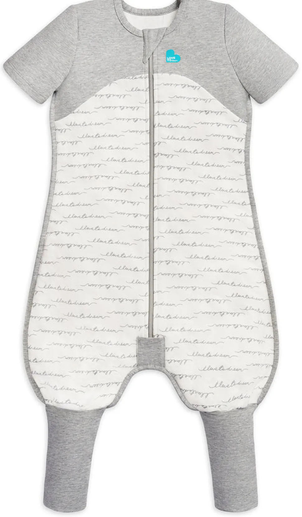 Love To Dream Short Sleeve Sleep Suit Organic Cotton Mild, 12-24 M - Dreamer White