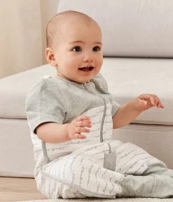 Love To Dream Short Sleeve Sleep Suit Organic Cotton Mild, 6-12 M - Dreamer White