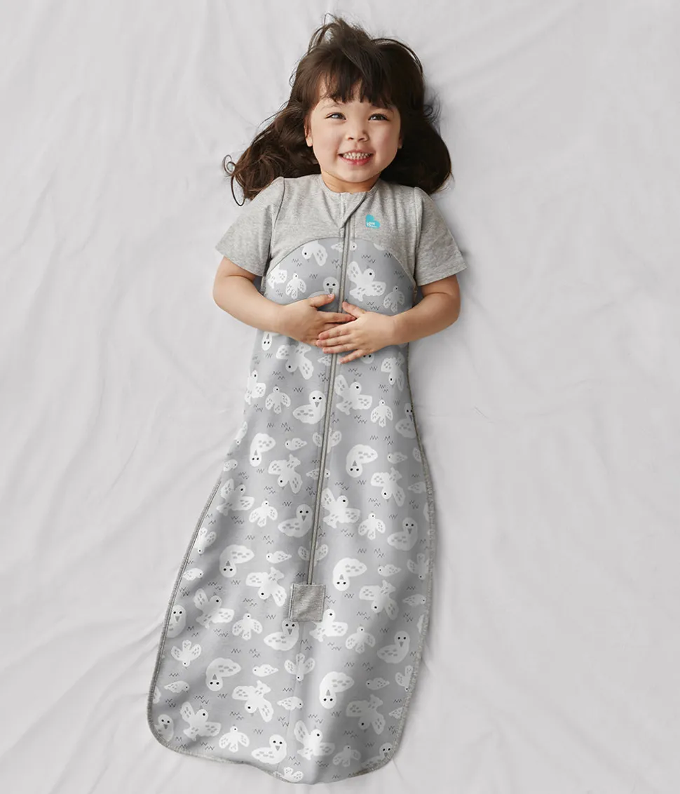 Love To Dream Short Sleeve Sleep Bag Organic Cotton Mild, 18-36 M - Doves Grey