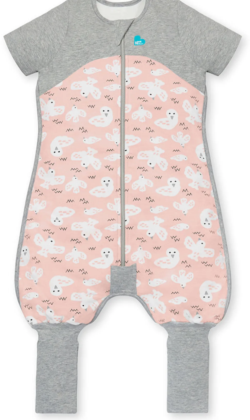 Love To Dream Short Sleeve Sleep Suit Organic Cotton Mild, 24-36 M - Doves Dusty Pink