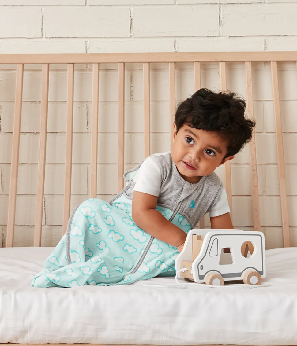Love To Dream Sleep Bag Organic Cotton Lite .2 TOG, 18-36 M, Daydream Turquoise