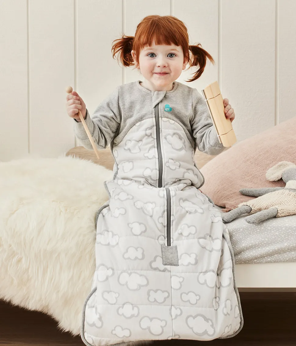 Love To Dream Sleep Bag Quilted Cotton 2.5 TOG, 18-36 M - Daydream Grey
