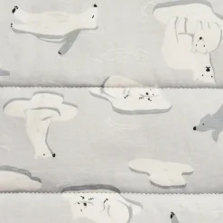 Love To Dream Sleep Bag Quilted Cotton 3.5 TOG, 6-18 M - South Pole Grey