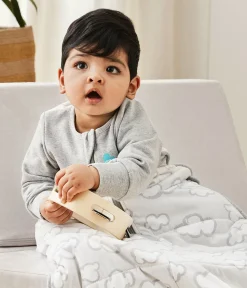 Love To Dream Sleep Bag Quilted Cotton 2.5 TOG, 6-18 M - Daydream Grey