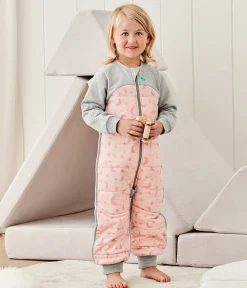 Love To Dream Sleep Suit Quilted Cotton 2.5 TOG, 24-36 M - Moonlight Dusty Pink