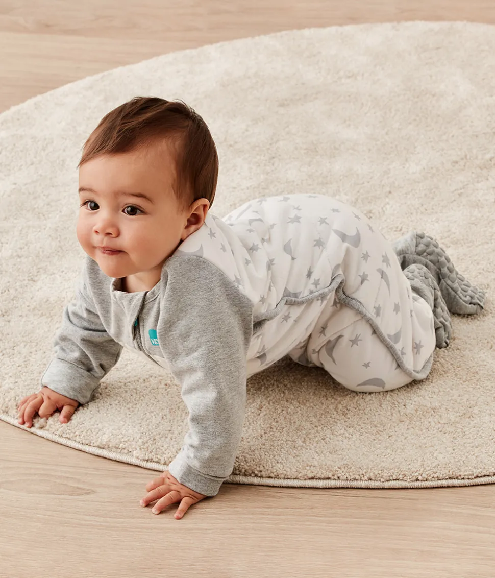 Love To Dream Sleep Suit Quilted Cotton 2.5 TOG, 24-36 M - Moonlight White