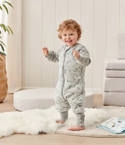 Love To Dream Sleep Suit Quilted Cotton 2.5 TOG, 24-36 M - Moonlight Olive