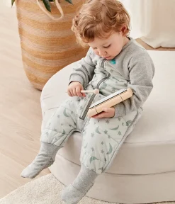 Love To Dream Sleep Suit Quilted Cotton 2.5 TOG, 24-36 M - Moonlight Olive