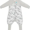 Love To Dream Sleep Suit Quilted Organic Cotton/Merino Wool 2.5 TOG, 12-24 M - Rain to Rainbow Grey