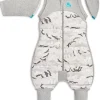 Love To Dream Swaddle UP Transition Suit Quilted Cotton 3.5 TOG, Large - Penguin Parade Grey