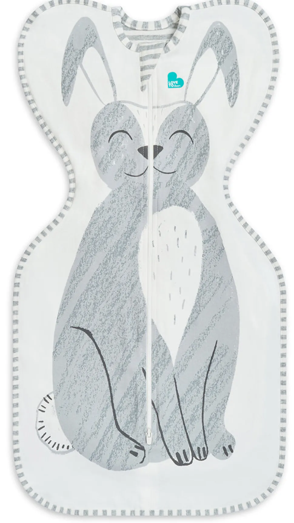 Love To Dream Swaddle UP Original 1.0 TOG, Small - Grey Stevie Bunny