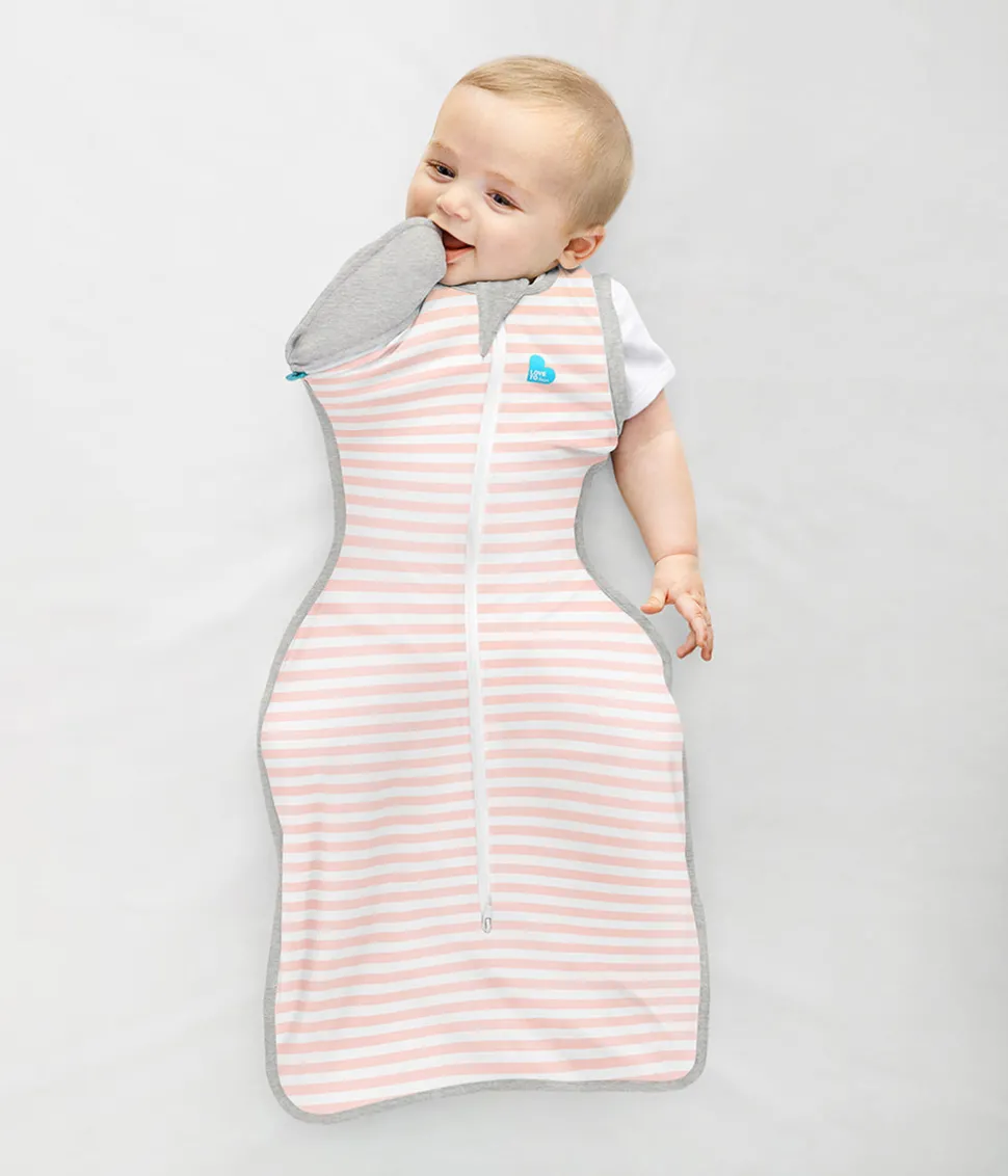 Love To Dream Swaddle UP Transition Bag Original 1.0 TOG, Medium - Dusty Pink Stripe