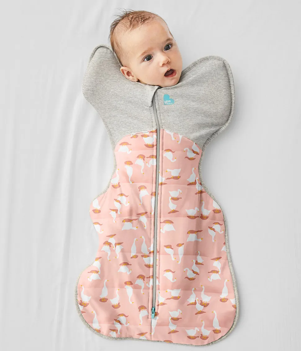 Love To Dream Swaddle UP Quilted Cotton 2.5 TOG, Newborn - Silly Goose Dusty Pink