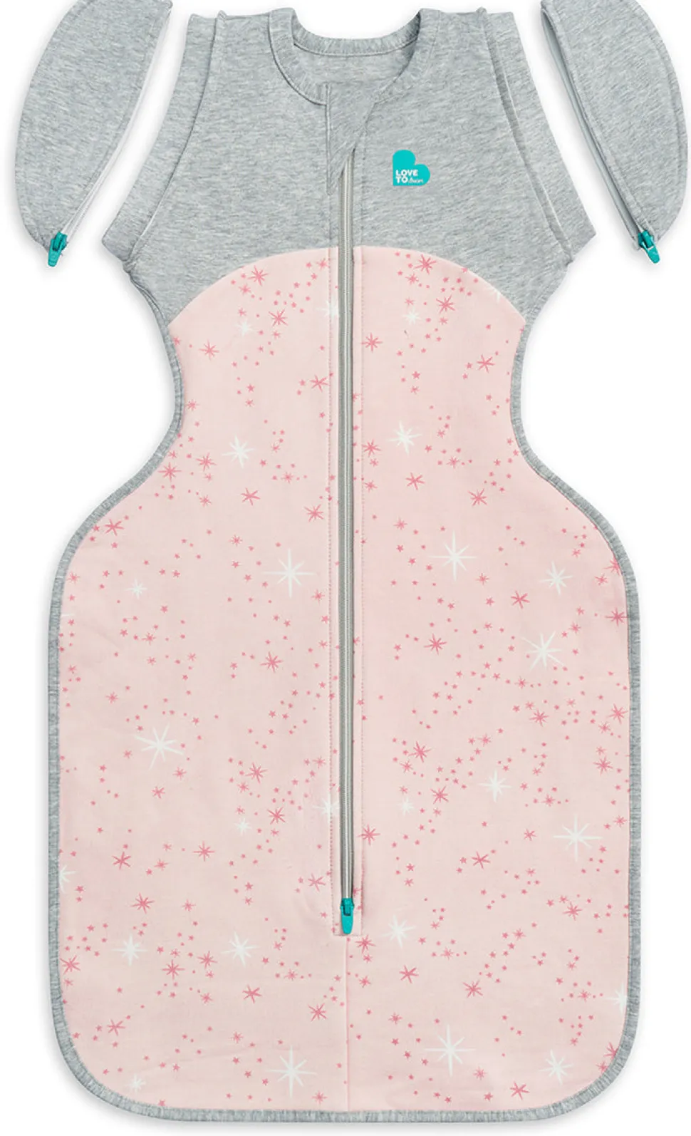 Love To Dream Swaddle UP Transition Bag Cotton Fleece Mild, Medium - North Star Light Pink