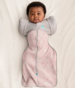 Love To Dream Swaddle UP Transition Bag Cotton Fleece Mild, Medium - North Star Light Pink