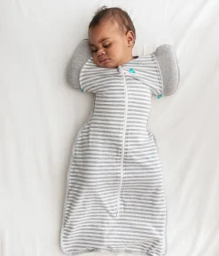 Love To Dream Swaddle UP Transition Bag Original 1.0 TOG, Large - Grey Stripe