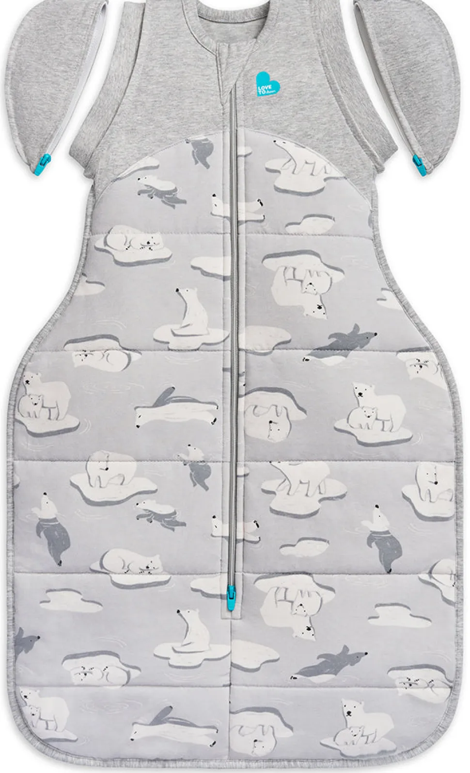 Love To Dream Swaddle UP Transition Bag Quilted Cotton 3.5 TOG, Medium - South Pole Grey