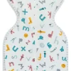 Love To Dream Swaddle UP Ecovero Moderate, Newborn - Alphabet Soup White