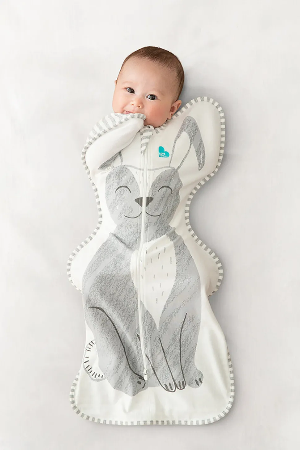 Love To Dream Swaddle UP Original 1.0 TOG, Medium - Grey Stevie Bunny