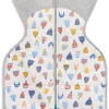 Love To Dream Swaddle UP Designer Collection Quilted Cotton 2.5 TOG, Medium - Happy Hats White