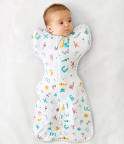 Love To Dream Swaddle UP Ecovero Moderate, Medium - Alphabet Soup White