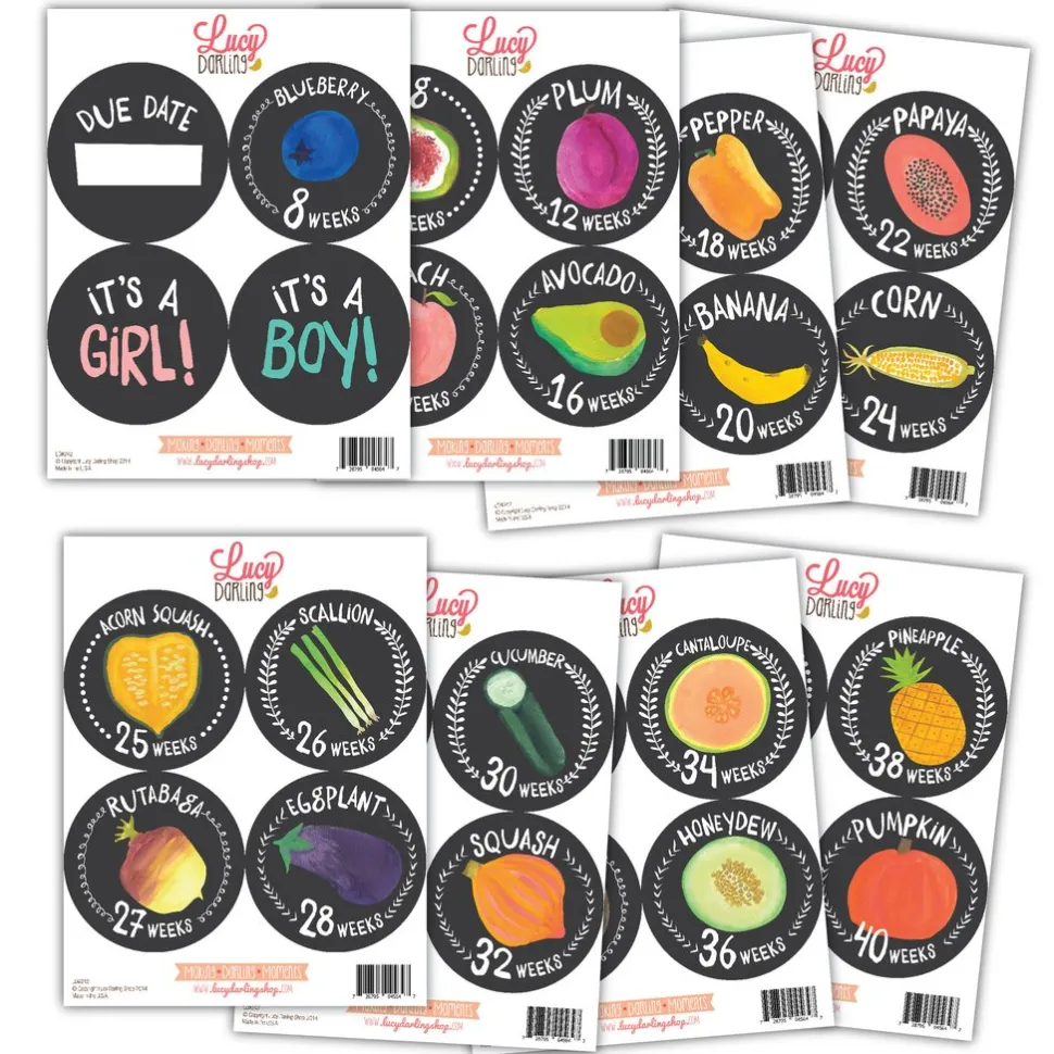 Lucy Darling Pregnancy Belly Stickers - Growing Garden