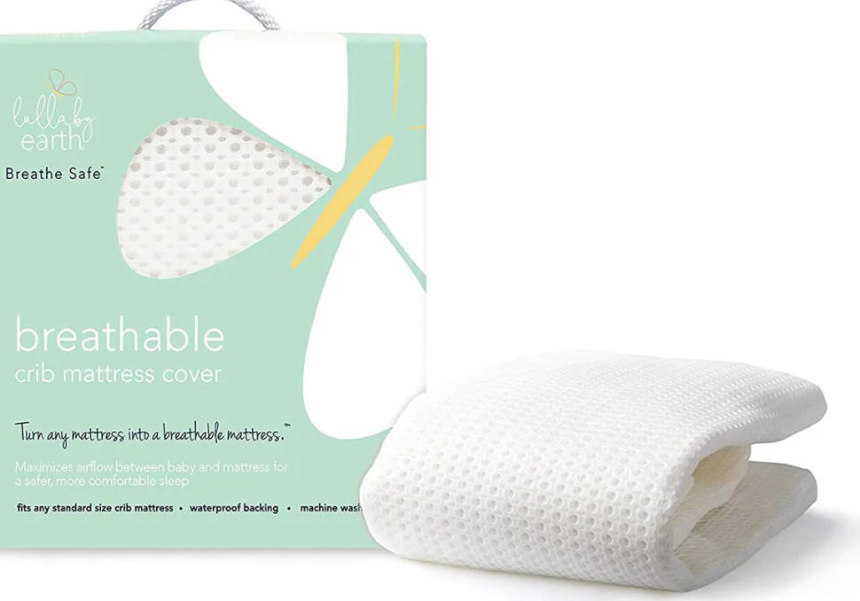 Lullaby Earth Breathe Safe Air Waterproof Crib Mattress Pad