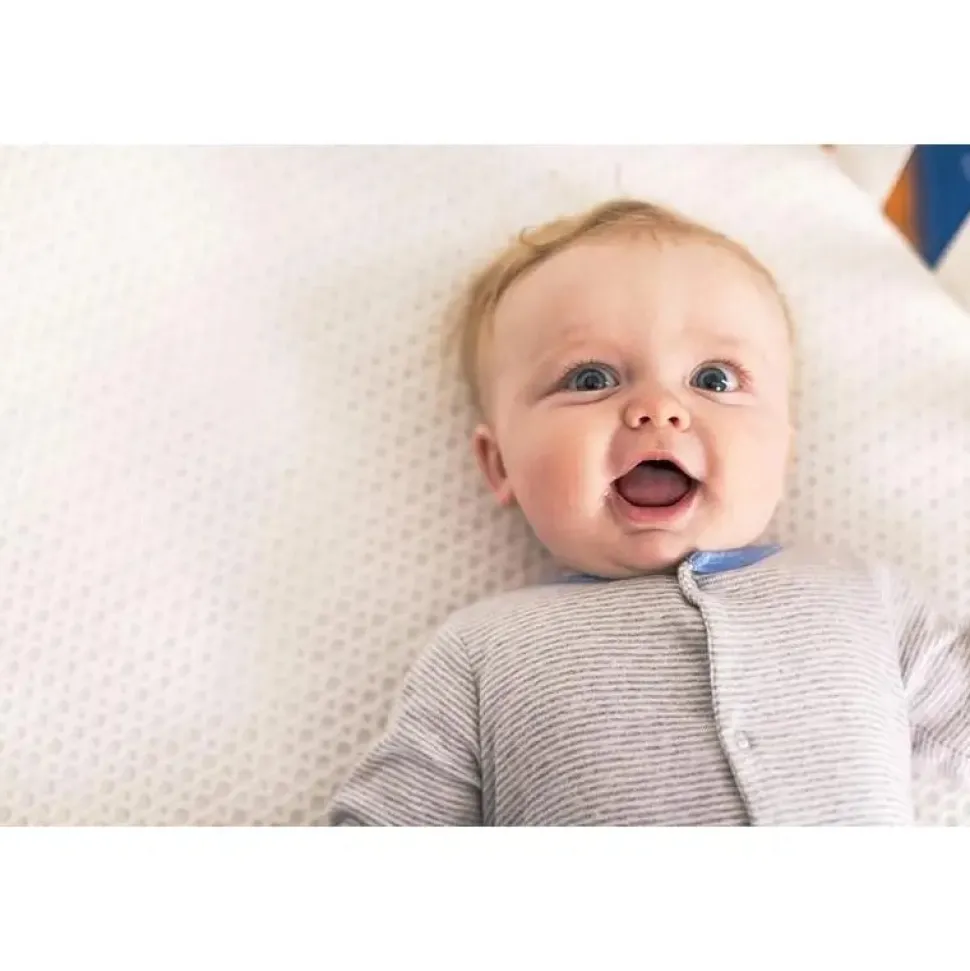 Lullaby Earth Breathe-Safe Breathable Mini Crib Mattress Cover - White