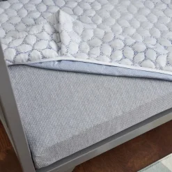 Lullaby Earth Gentle Start Breathable Mattress Cover - Blue Leaf