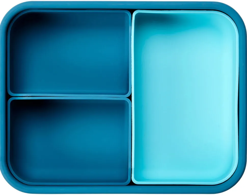 LunchBots Large Build-A-Bento Lunch Box, 4 cups - Blue Whale