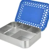 LunchBots Large Cinco Bento 5 Compartment Lunch Box - Blue Dots