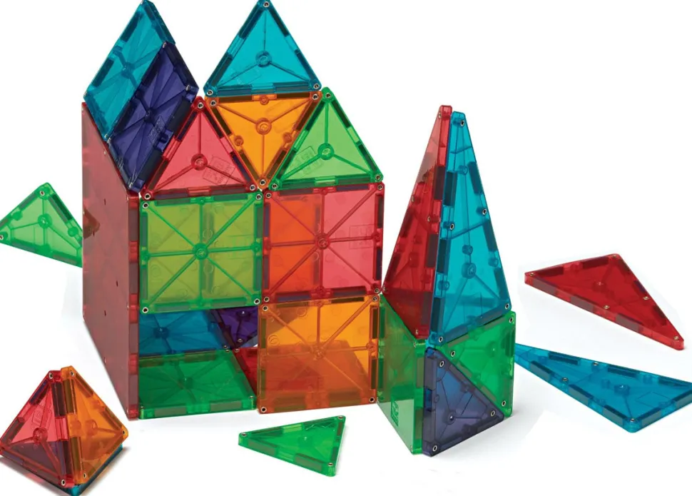Magna-Tiles Clear Colors, 100 Piece Set