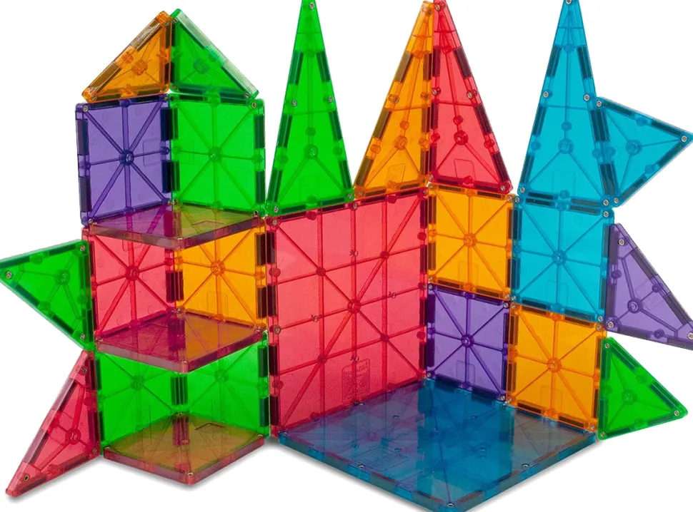 Magna-Tiles Clear Colors, 100 Piece Set