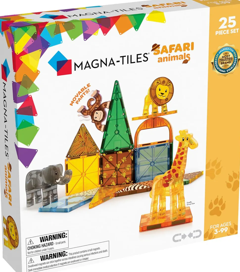 Magna-Tiles Safari Animals, 25-Piece Set