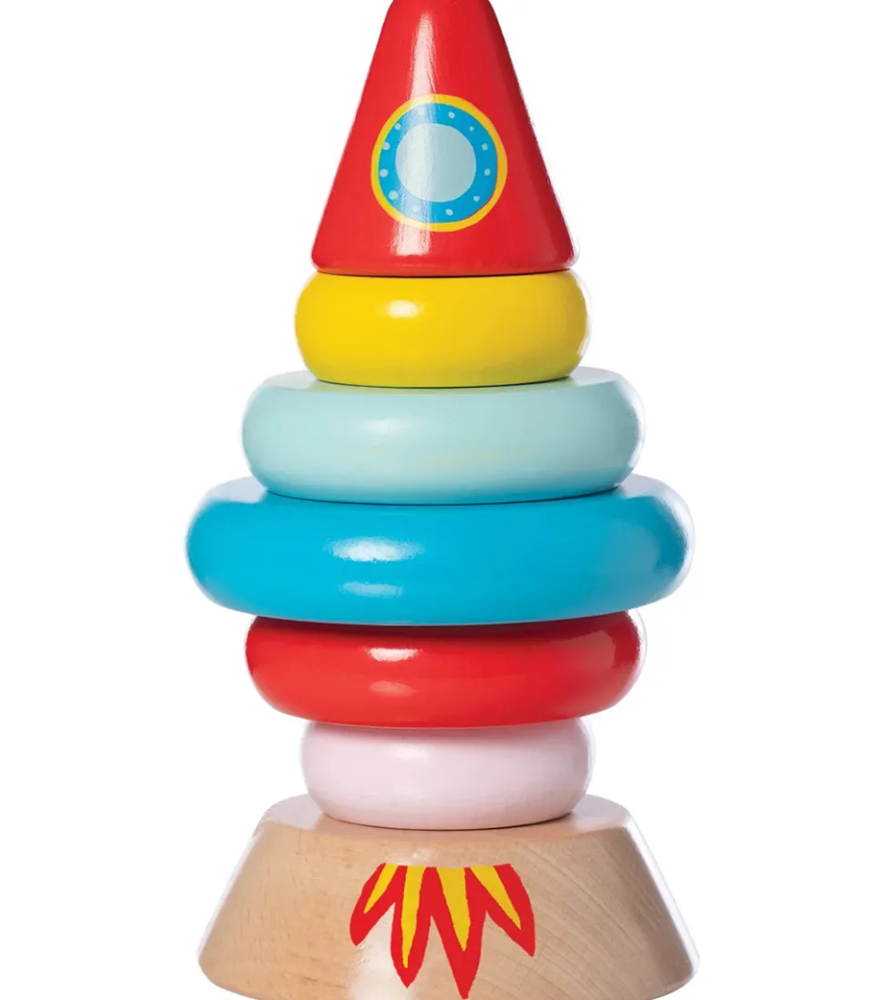 Manhattan Toy Magnetic Wood Stacker Rocket