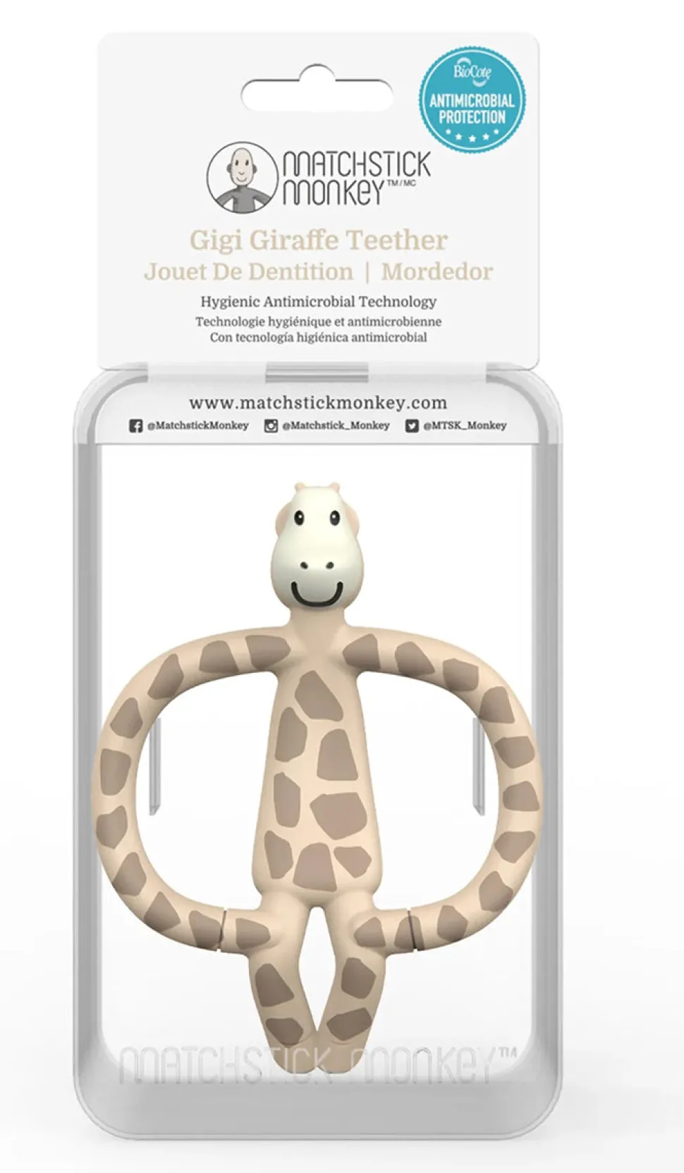 Matchstick Monkey Animal Teether - Gigi Giraffe