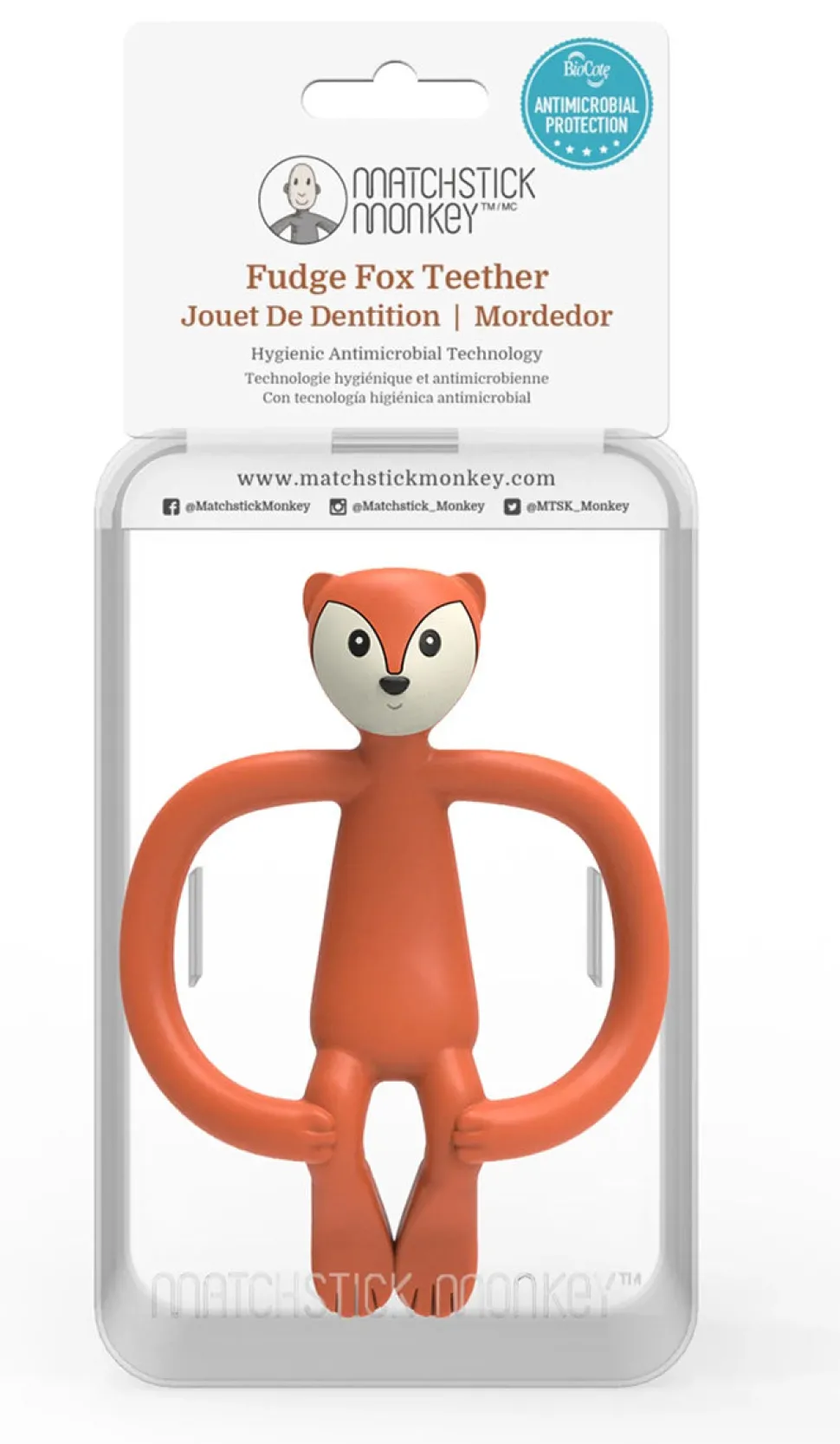 Matchstick Monkey Animal Teether - Fudge Fox