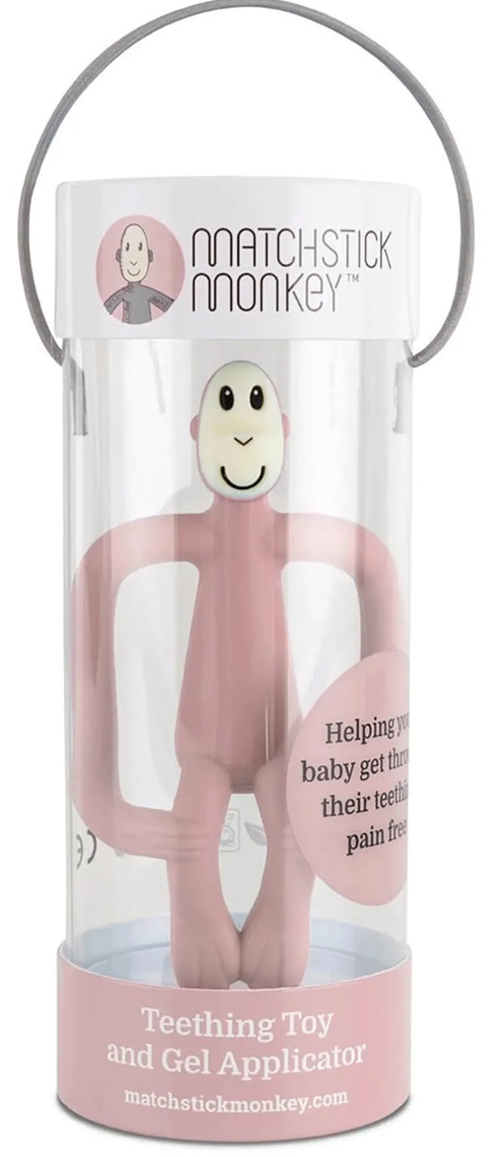 Matchstick Monkey Original Monkey Teething Toy - Dusty Pink