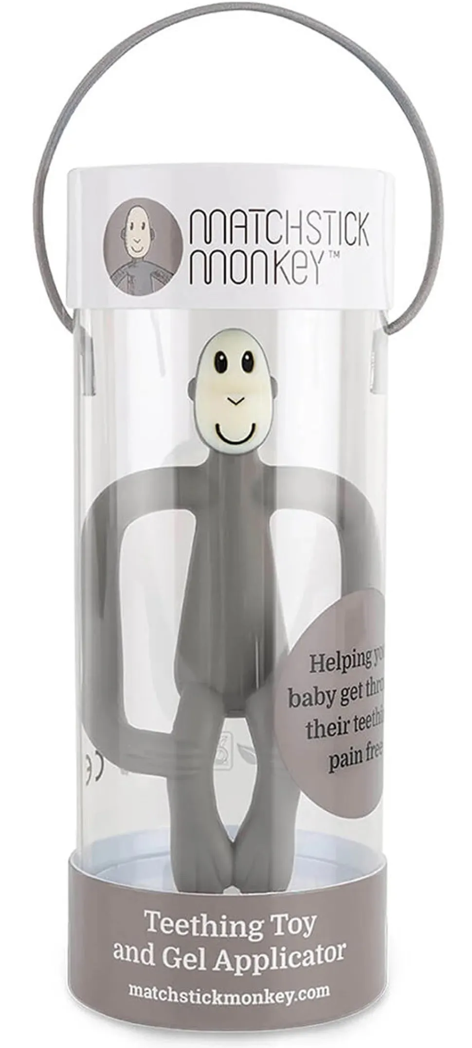 Matchstick Monkey Original Monkey Teething Toy - Gray