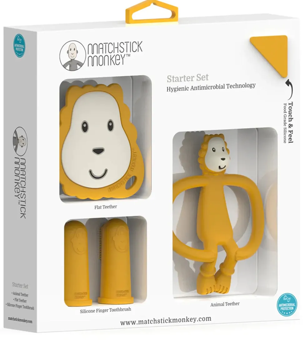 Matchstick Monkey Teething Starter Set - Ludo Lion