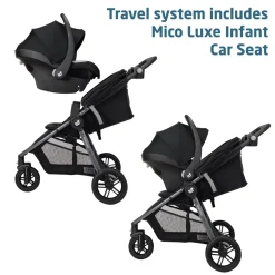 Maxi-Cosi Gia XP Luxe 3-Wheel Travel System - Midnight Black