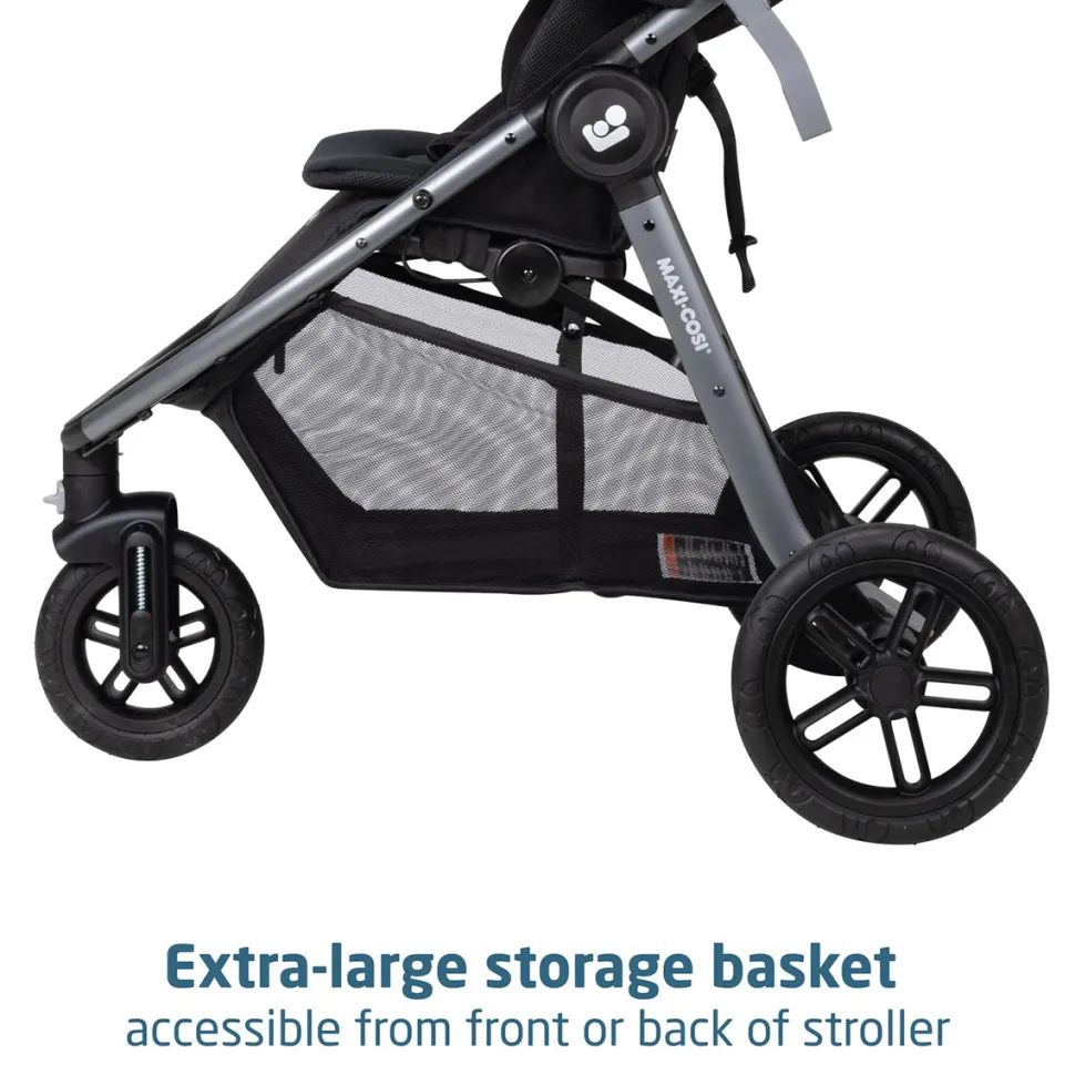 Maxi-Cosi Gia XP Luxe 3-Wheel Travel System - Midnight Black