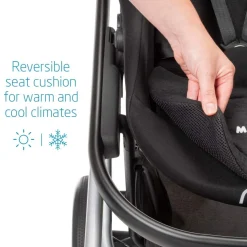 Maxi-Cosi Lila Double Stroller + Mico XP Max Travel System Bundle - Nomad Black / Essential Black
