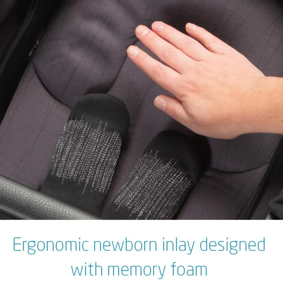 Maxi-Cosi Lila Double Stroller + Mico XP Max Travel System Bundle - Nomad Black / Essential Black
