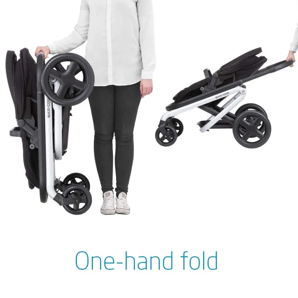 Maxi-Cosi Lila Double Stroller + Mico XP Max Travel System Bundle - Nomad Black / Essential Black