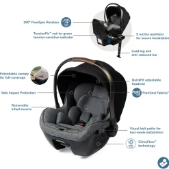 Maxi-Cosi Peri 180 Rotating Infant Car Seat - Onyx Wonder