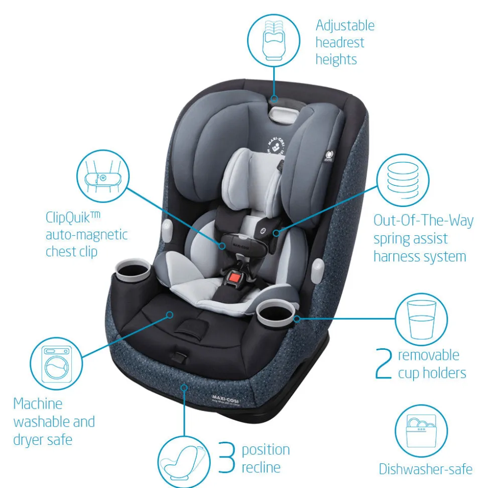 Maxi-Cosi Pria Max All-in-One Convertible Car Seat - Tetra Graphite (PureCosi)