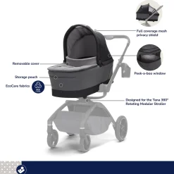 Maxi-Cosi Tana 360 + Peri 180 Rotating Infant Car Seat Travel System + Bassinet Bundle - Onyx Heritage
