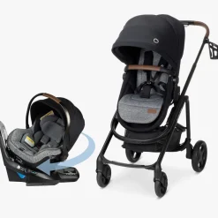 Maxi-Cosi Tayla Max + Peri 180 Rotating Infant Car Seat Travel System Bundle - Onyx Wonder